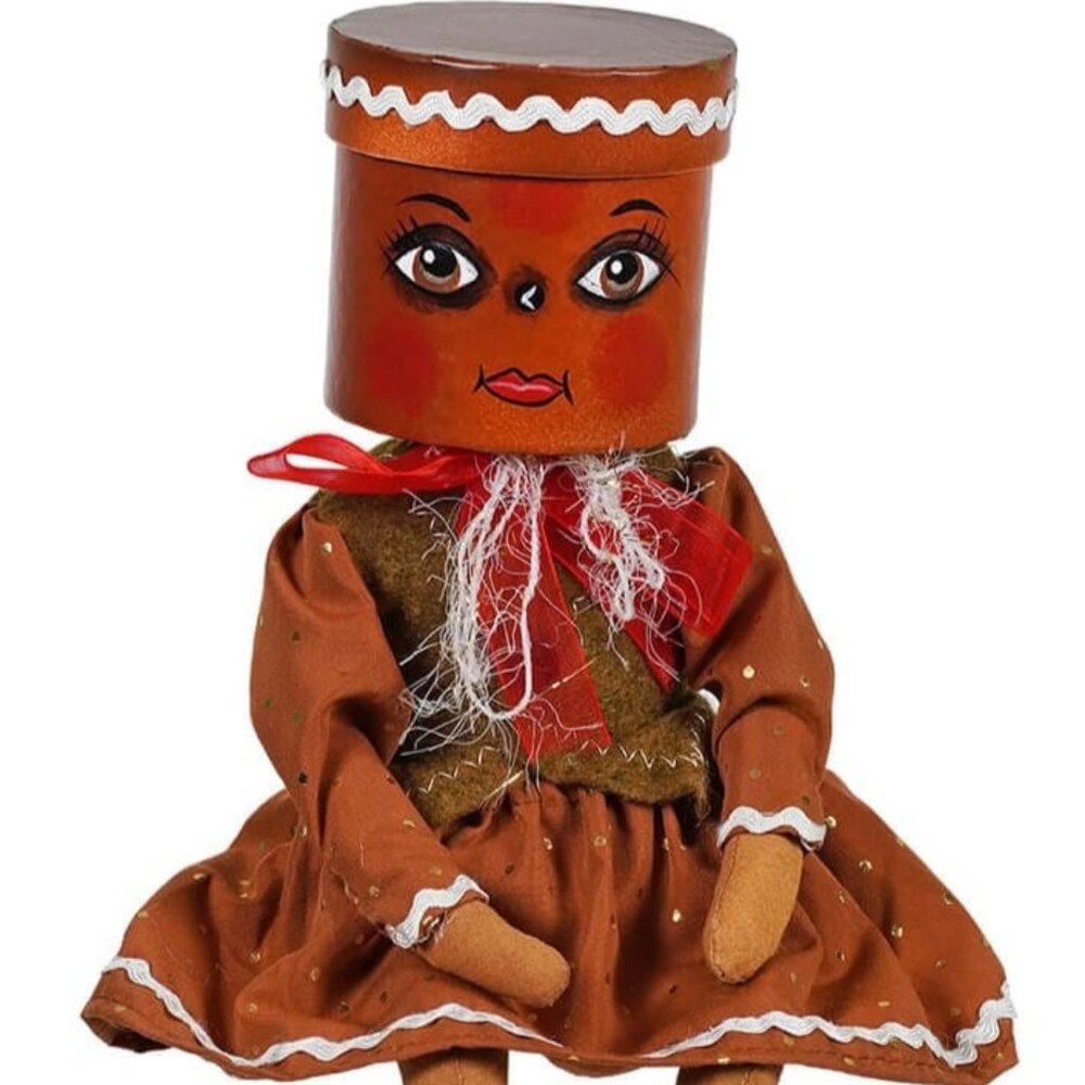 Gretta Gingerbread Box Head Doll